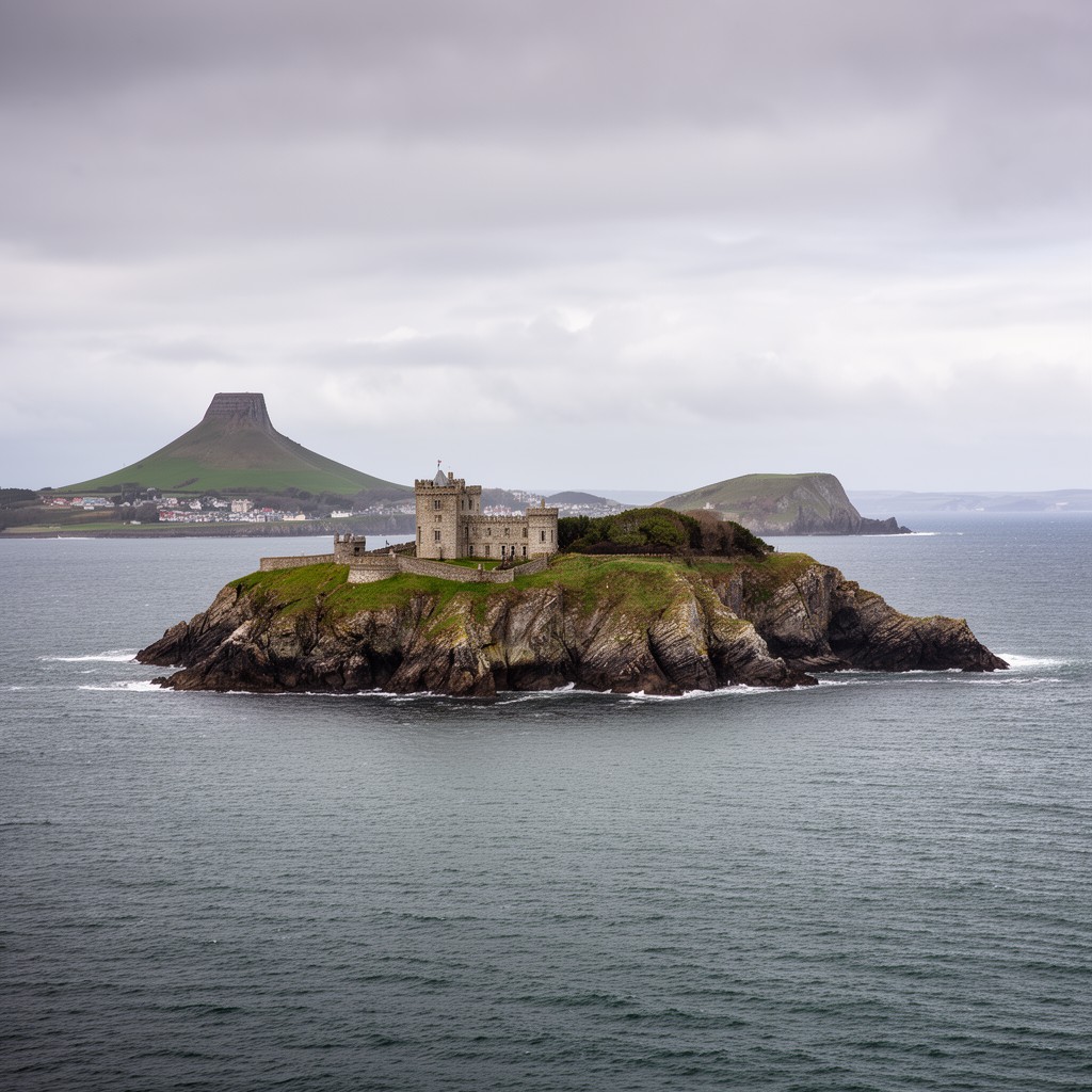 AI-generated illustration of Lambay Island