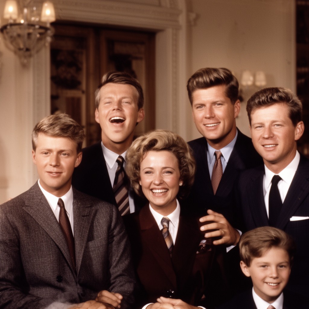 AI-generated illustration of Kennedy family