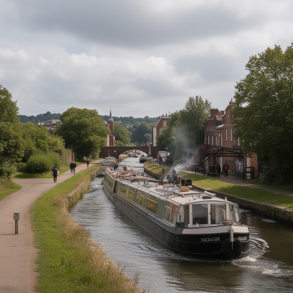 AI-generated illustration of Gloucester and Sharpness Canal