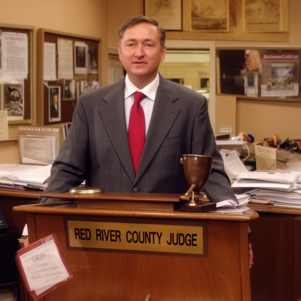 AI-generated illustration of Red River County Judge