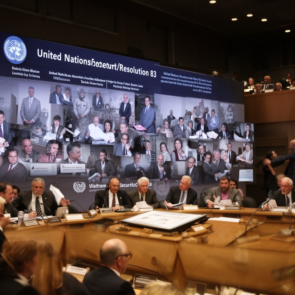 AI-generated illustration of United Nations Security Council Resolution 83