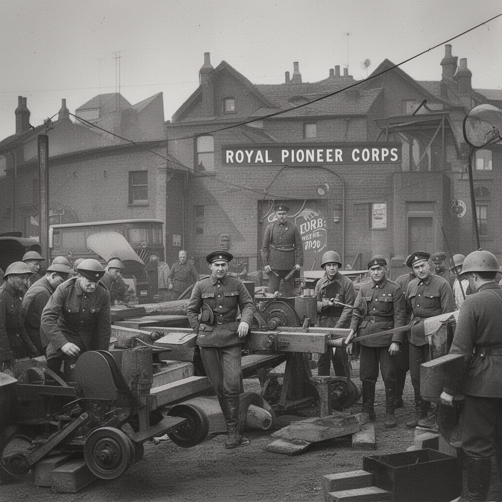 AI-generated illustration of Royal Pioneer Corps