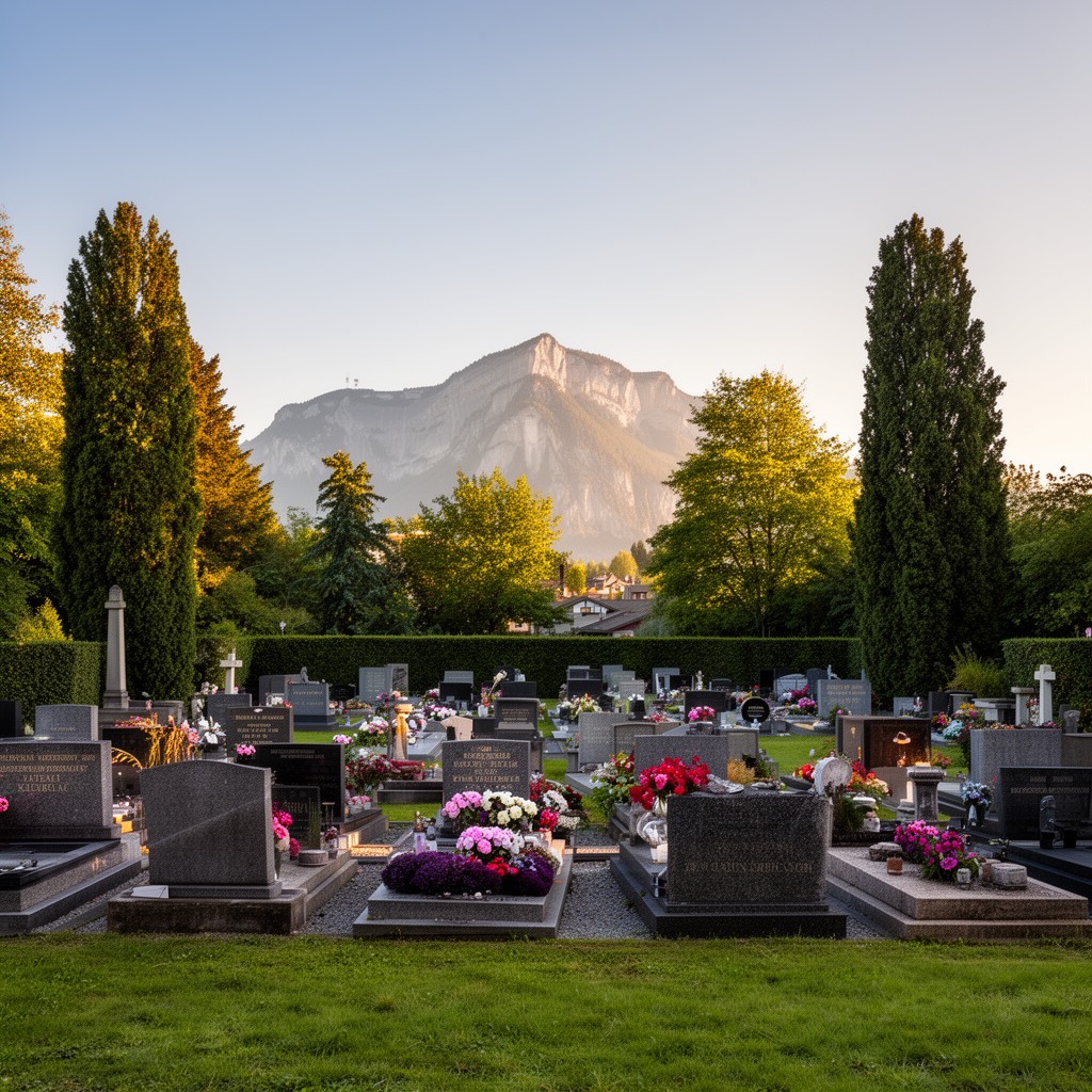 AI-generated illustration of Kilchberg Cemetery