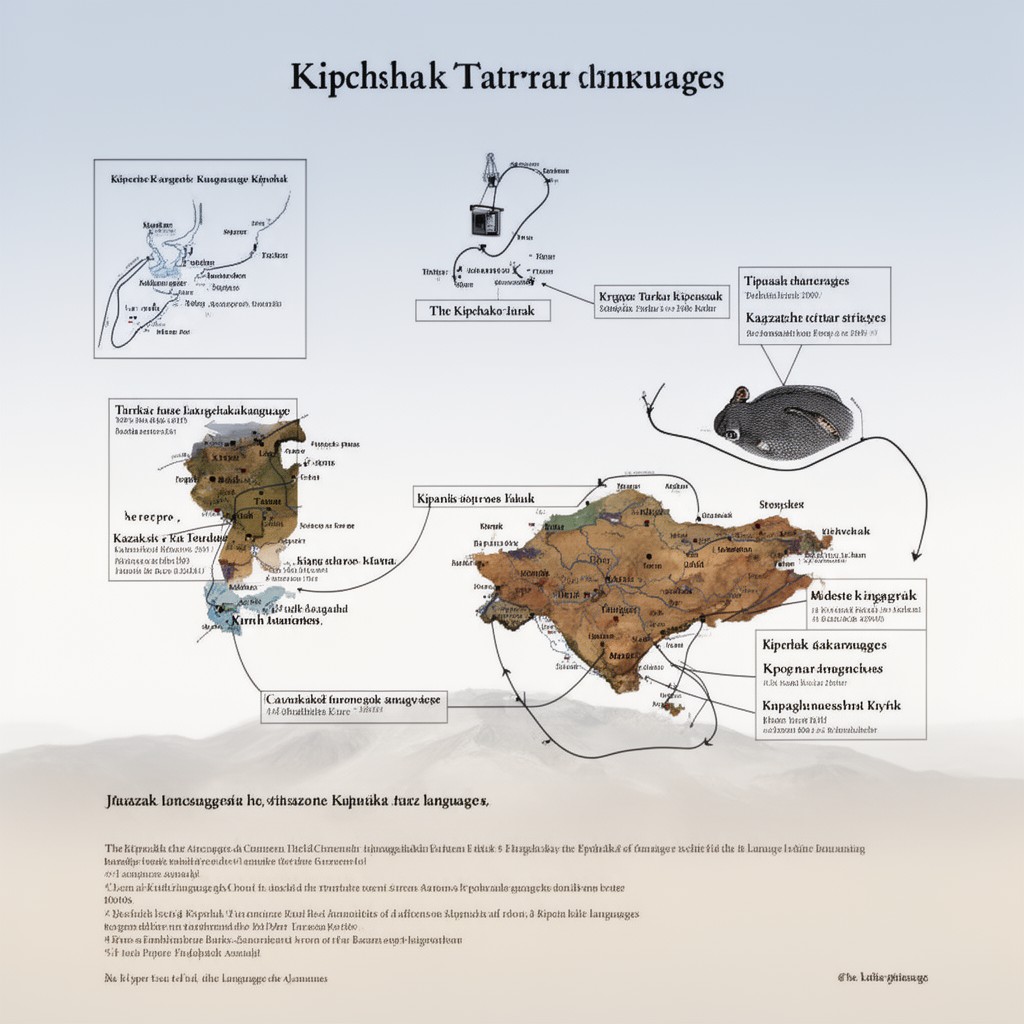 AI-generated illustration of Kipchak languages