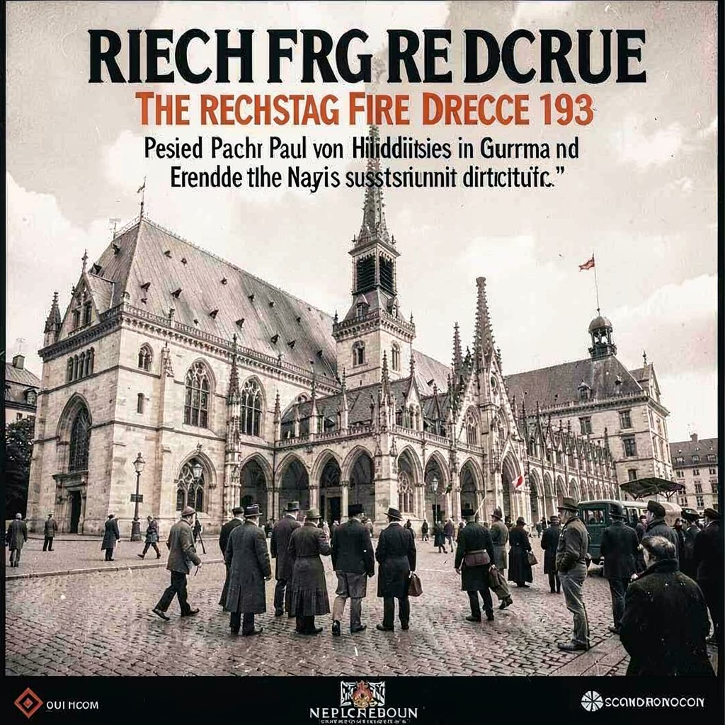 AI-generated illustration of Reichstag Fire Decree