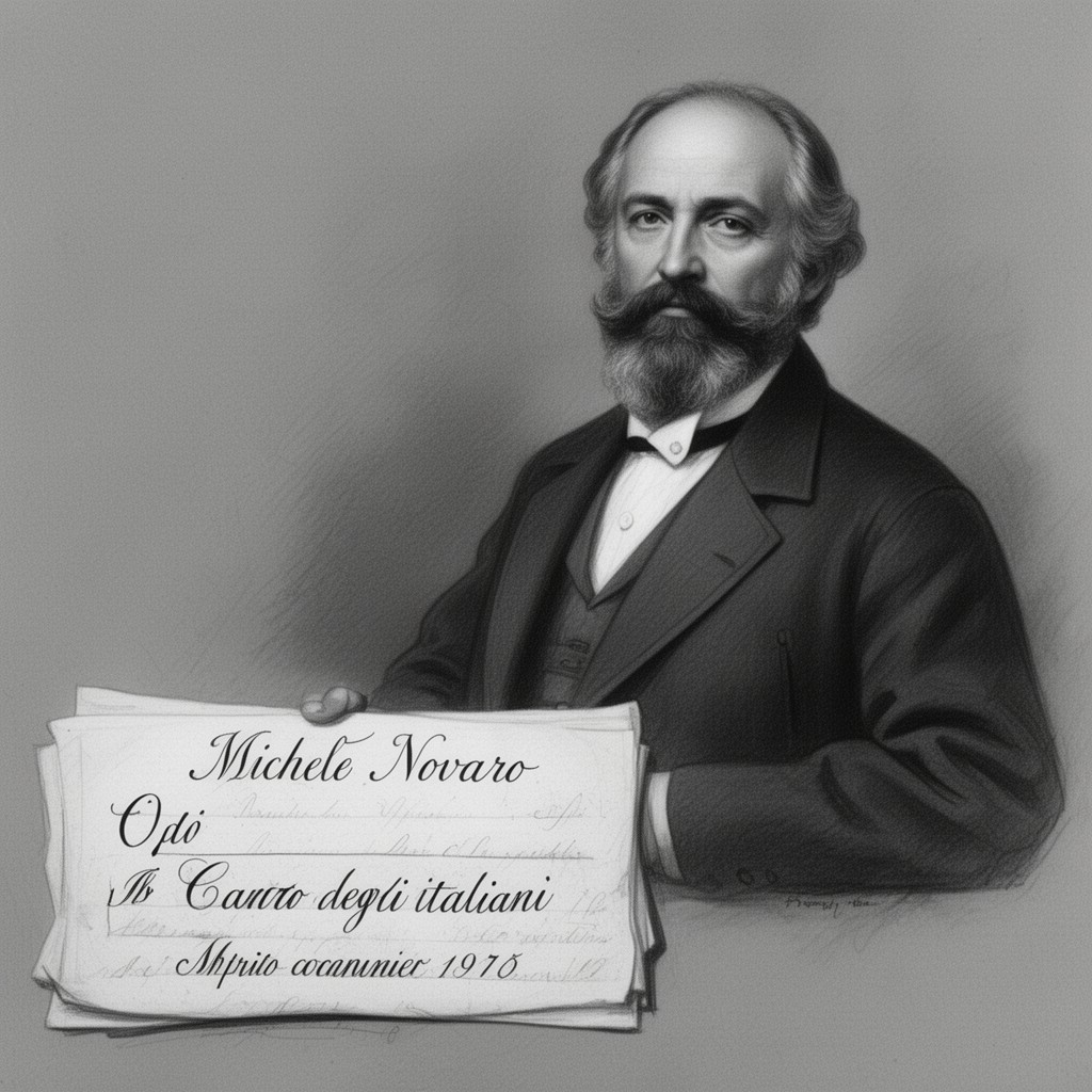 AI-generated illustration of Michele Novaro