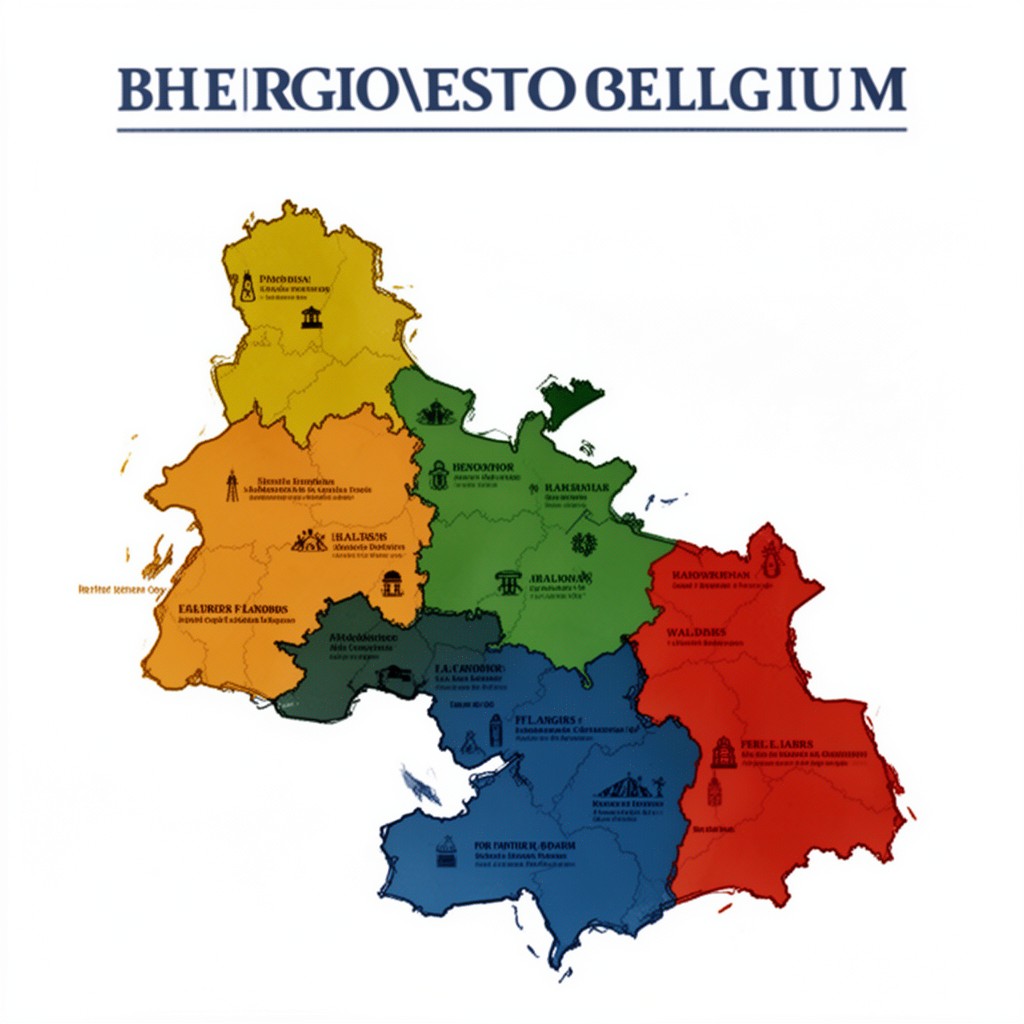 AI-generated illustration of Regions of Belgium