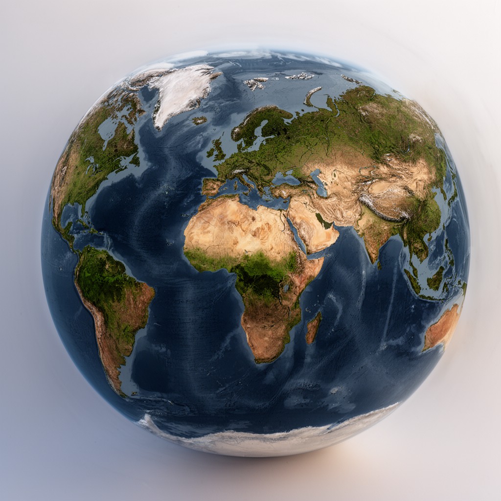 AI-generated illustration of Eastern Hemisphere