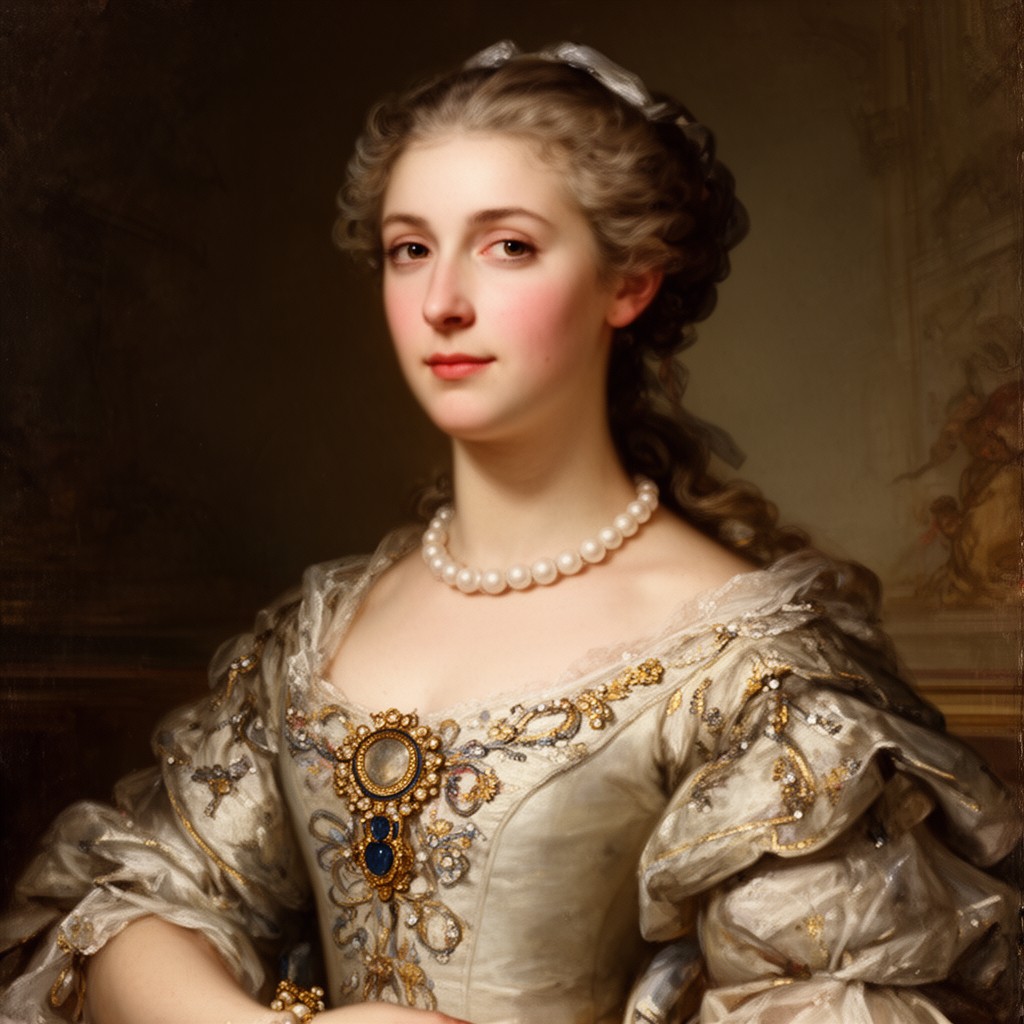 AI-generated illustration of Maria Antonia of Austria