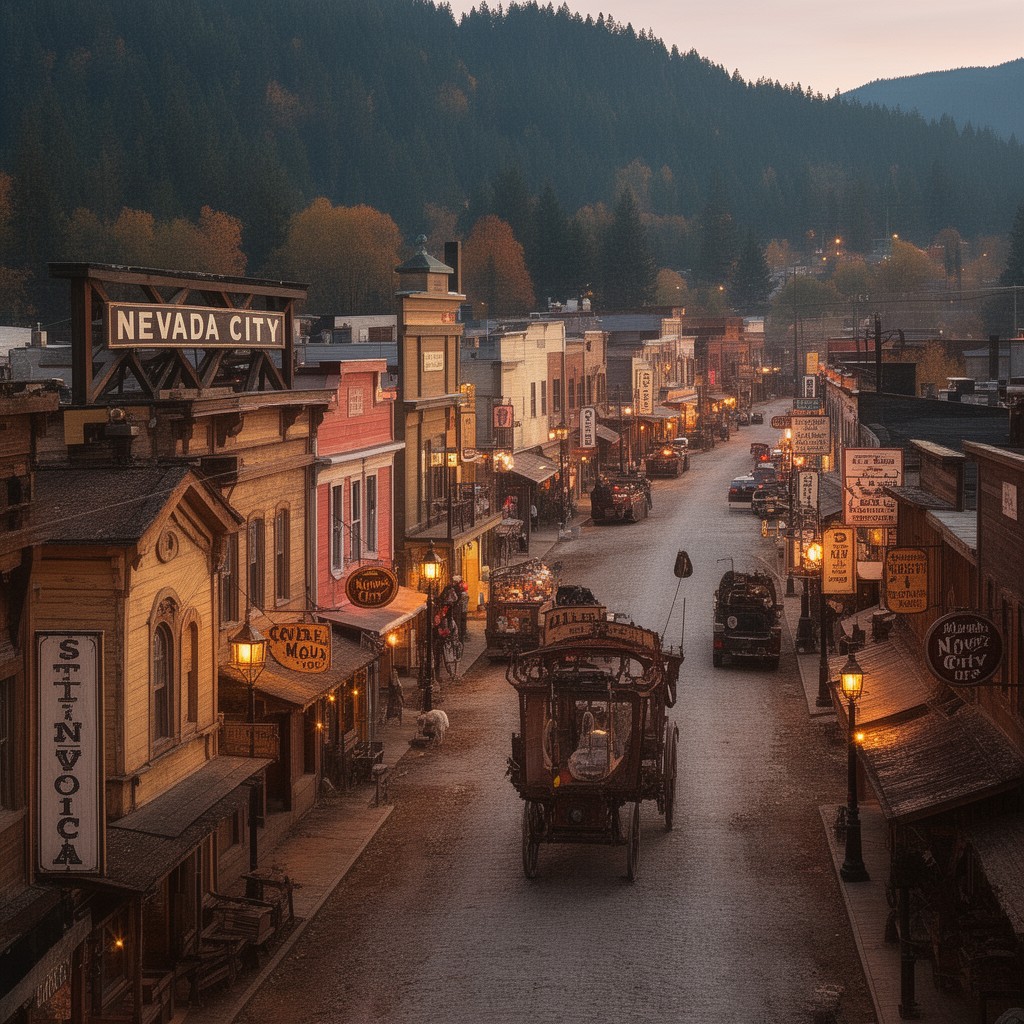 AI-generated illustration of Nevada City