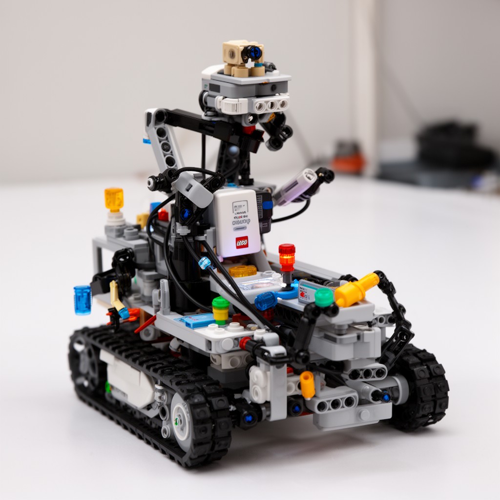 AI-generated illustration of LEGO MINDSTORMS (via specific editors)