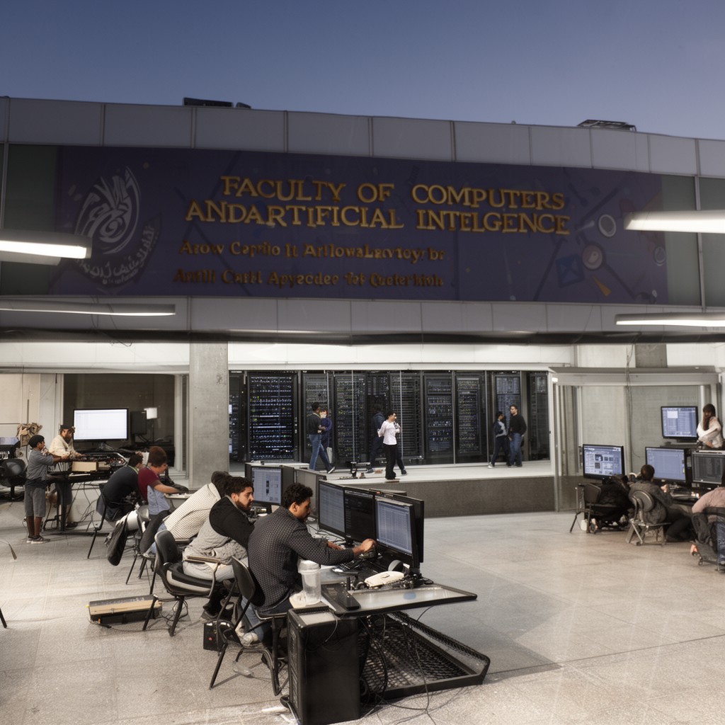 AI-generated illustration of Faculty of Computers and Artificial Intelligence