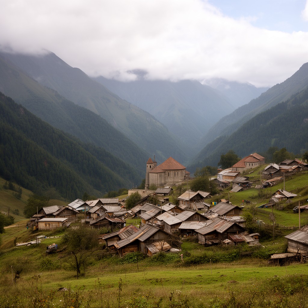 AI-generated illustration of Racha-Lechkhumi and Kvemo Svaneti