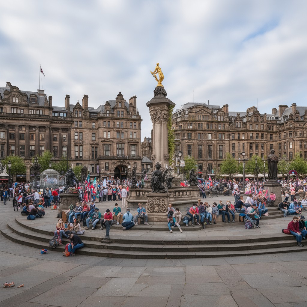 AI-generated illustration of George Square