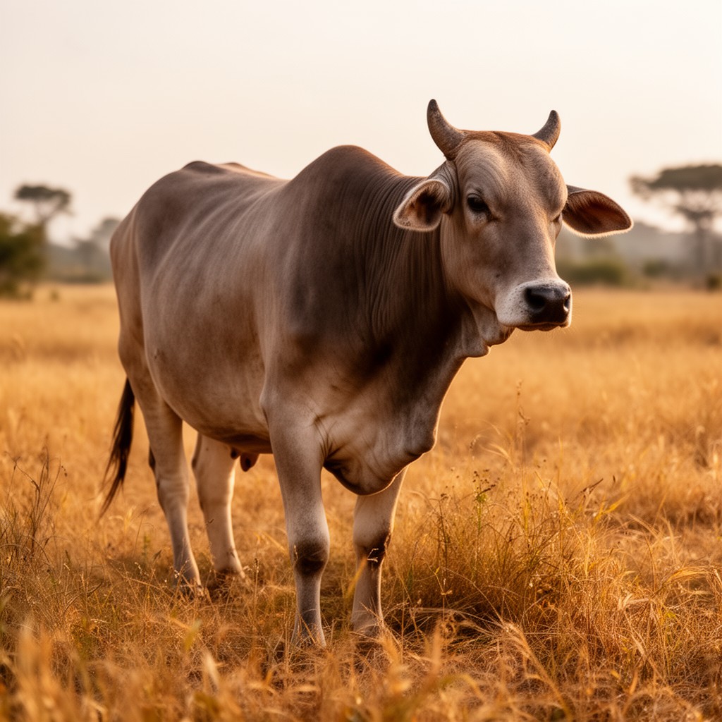 AI-generated illustration of Bos indicus