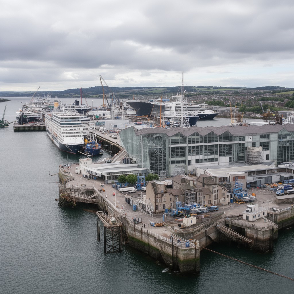 AI-generated illustration of Greenock Ocean Terminal