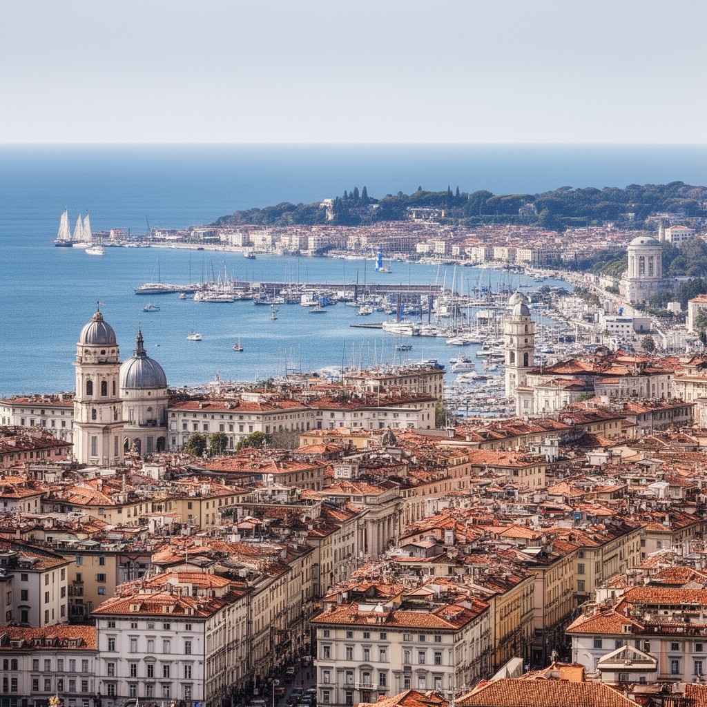 AI-generated illustration of Trieste, Italy