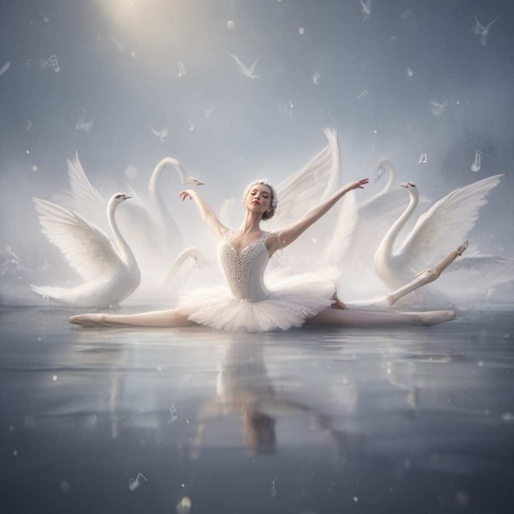AI-generated illustration of Swan Lake by Pyotr Ilyich Tchaikovsky