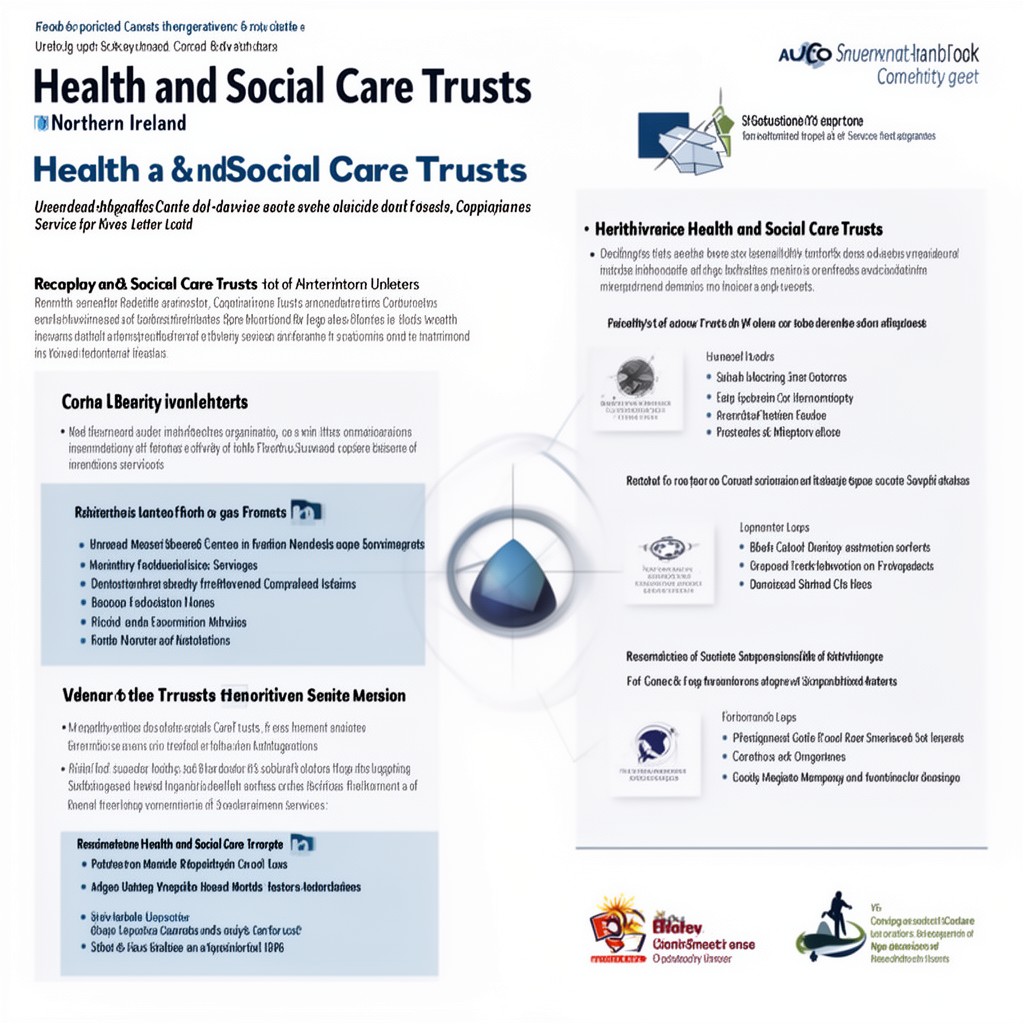 AI-generated illustration of Health and Social Care Trusts in Northern Ireland
