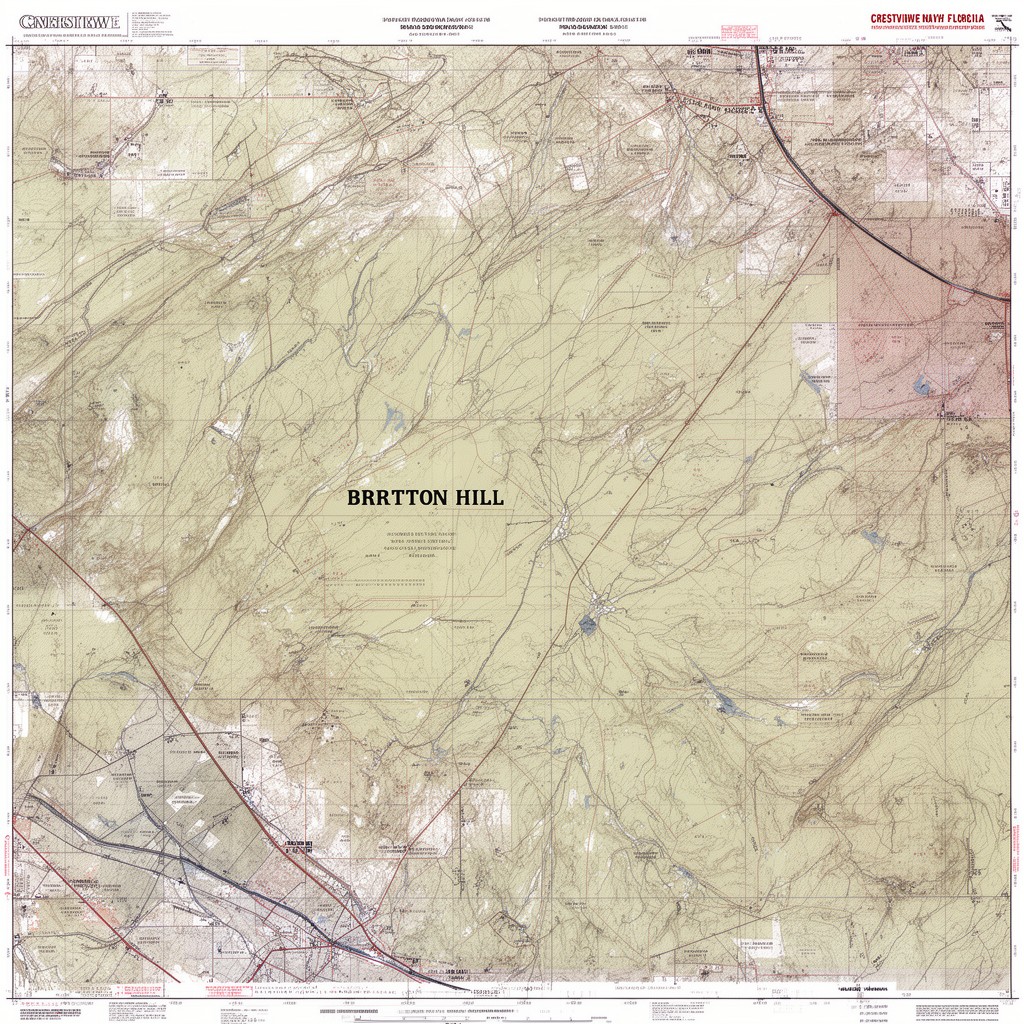 AI-generated illustration of Crestview USGS topographic map