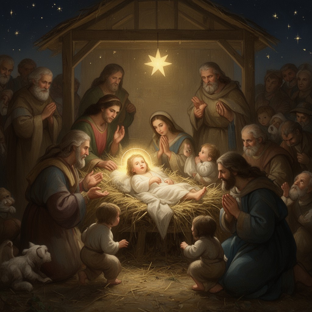 AI-generated illustration of Nativity of Christ