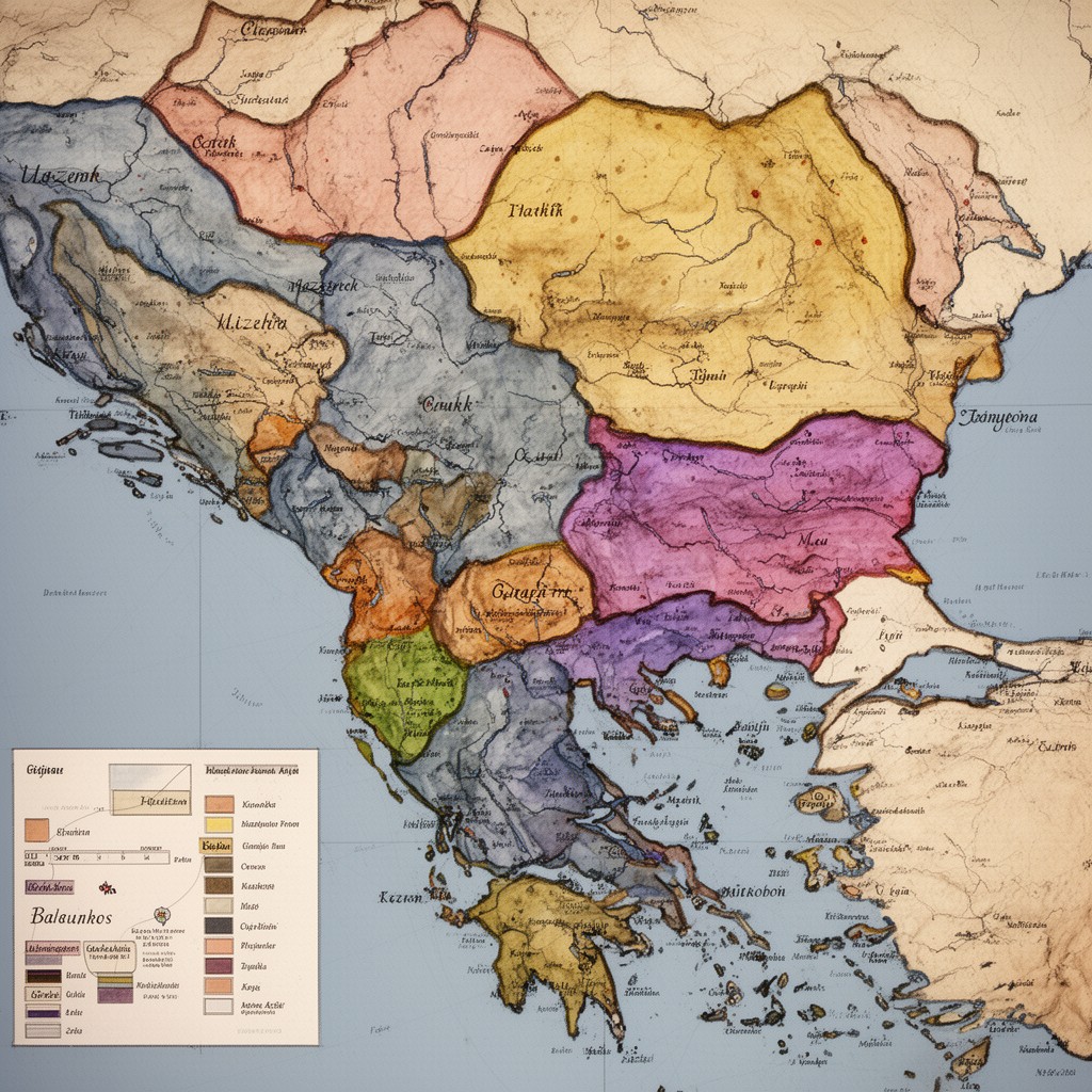 AI-generated illustration of Balkans