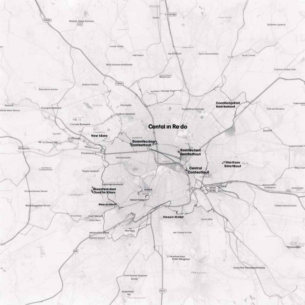 AI-generated illustration of central Connecticut