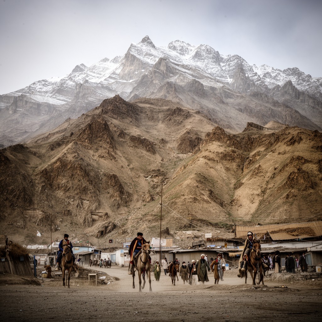 AI-generated illustration of Federally Administered Tribal Areas (historical region)