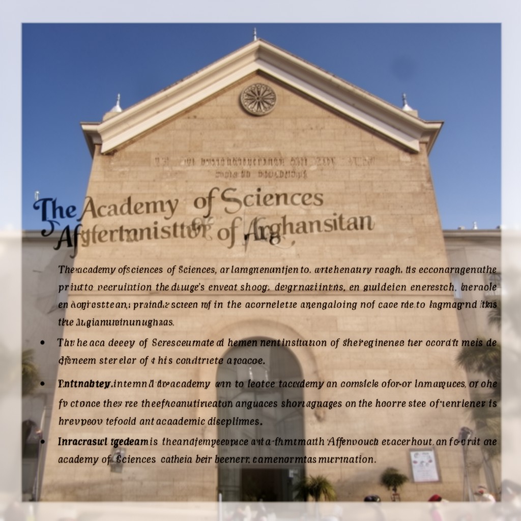 AI-generated illustration of Academy of Sciences of Afghanistan