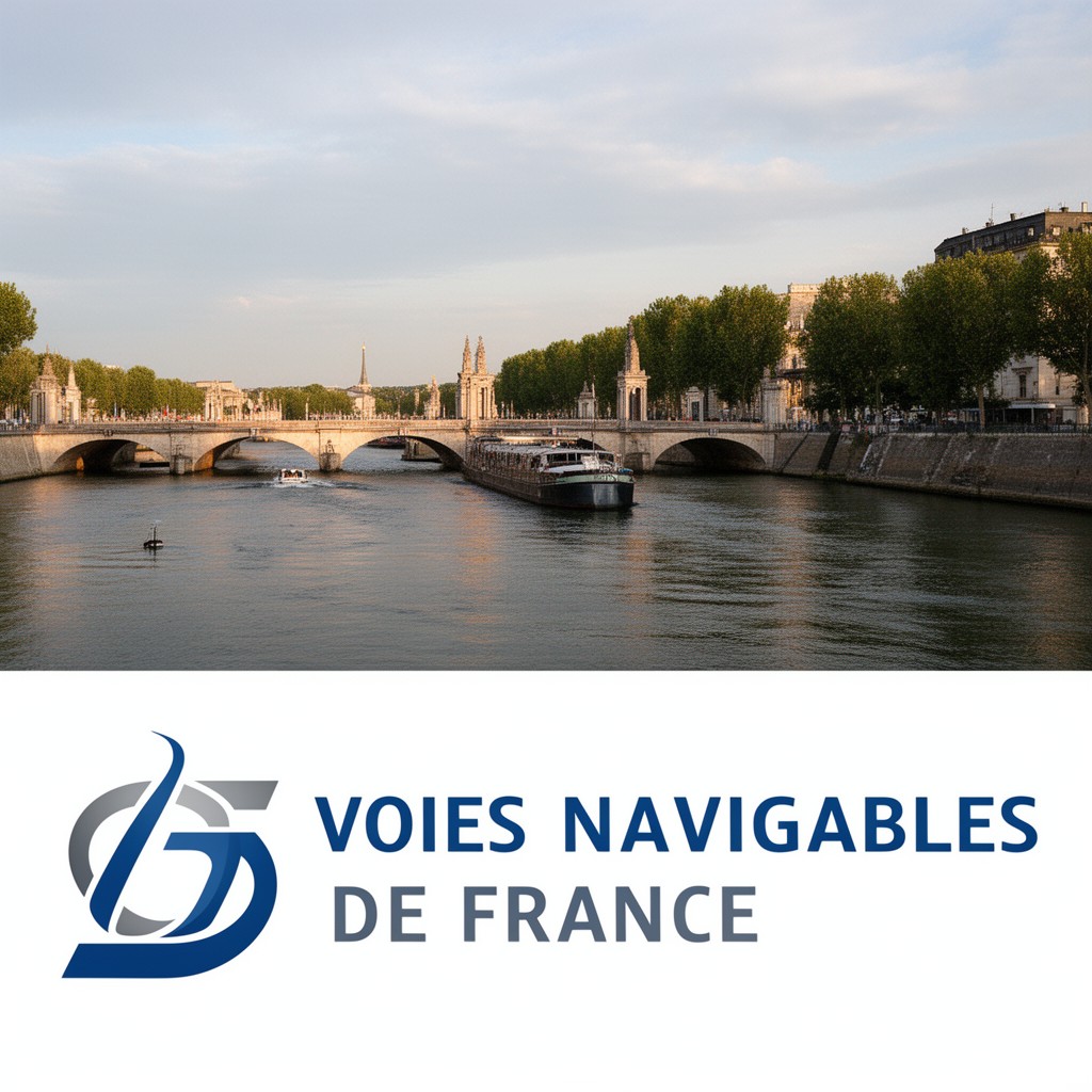 AI-generated illustration of Voies navigables de France