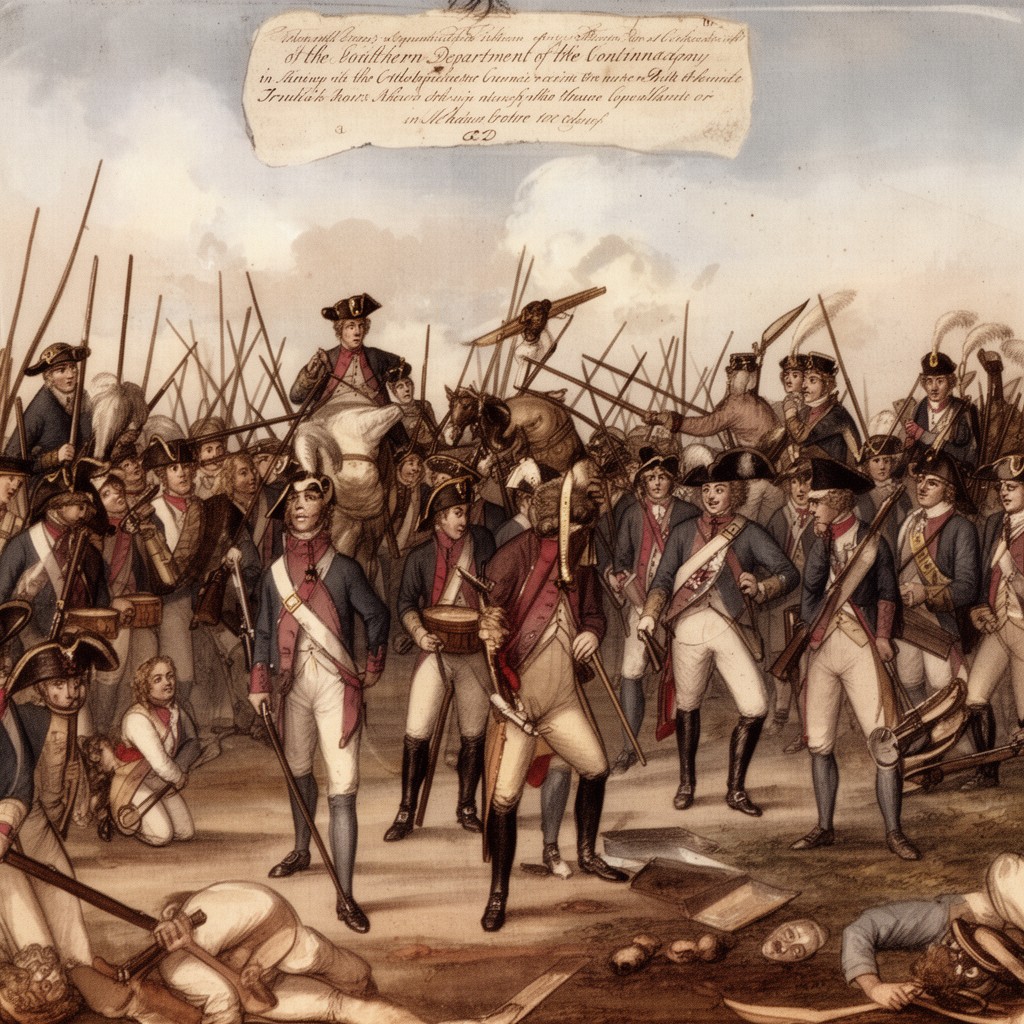 AI-generated illustration of Southern Department of the Continental Army