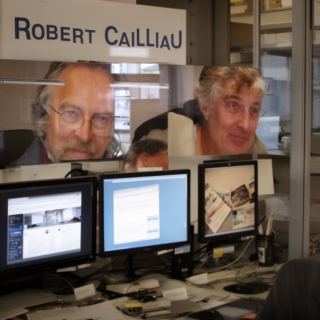 AI-generated illustration of Robert Cailliau