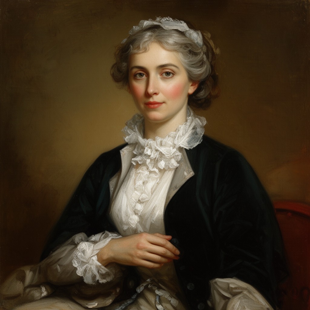 AI-generated illustration of Catherine Littlefield Greene