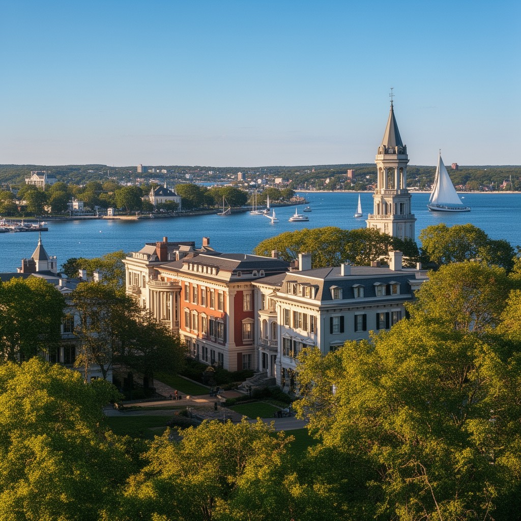 AI-generated illustration of Newport, Rhode Island