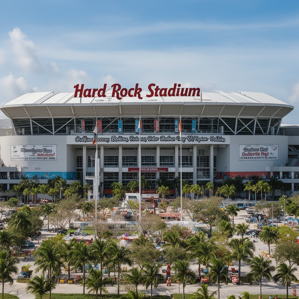 AI-generated illustration of Hard Rock Stadium