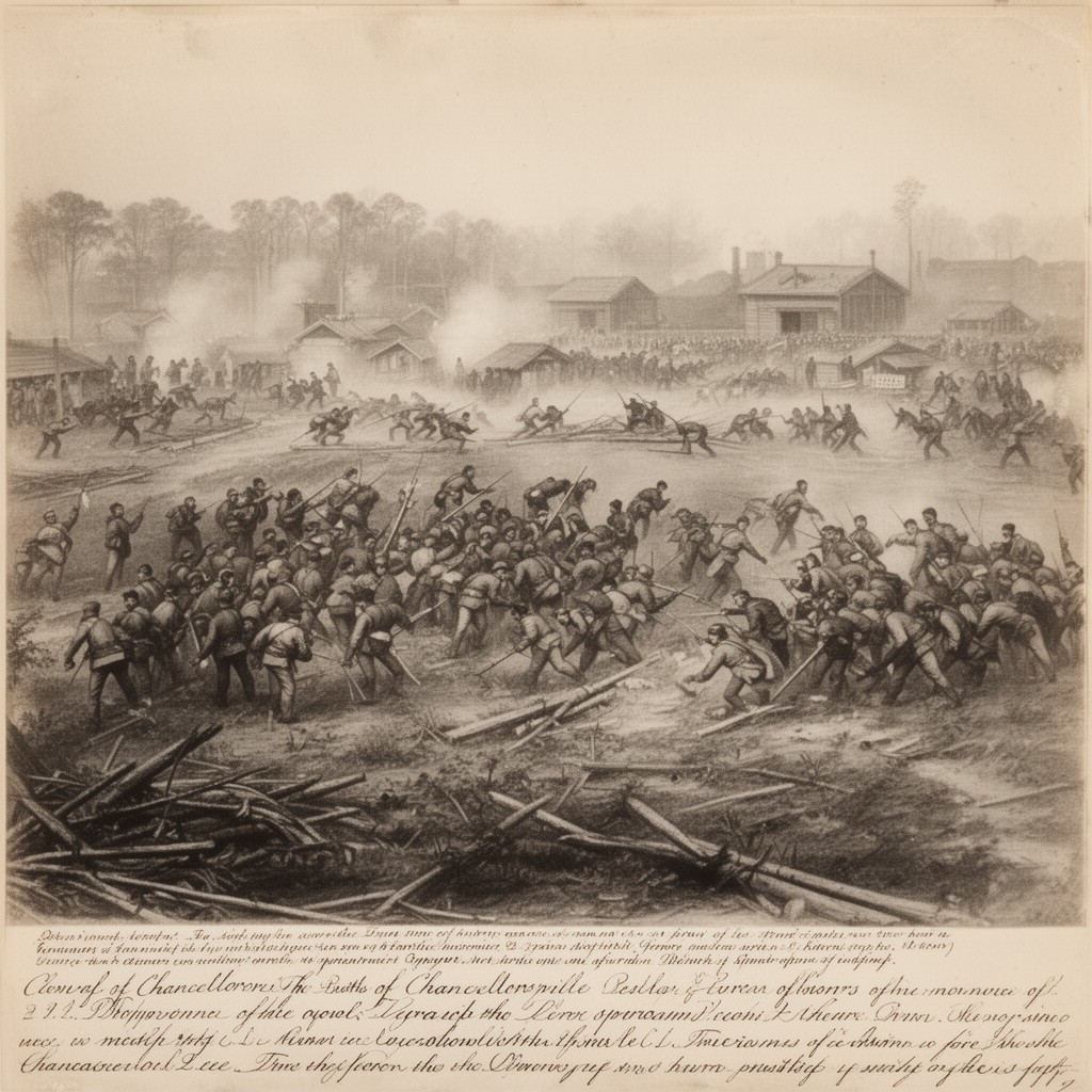 AI-generated illustration of Battle of Chancellorsville