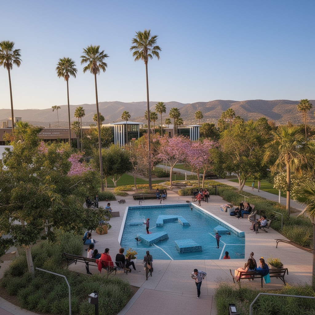 AI-generated illustration of California State University, Channel Islands