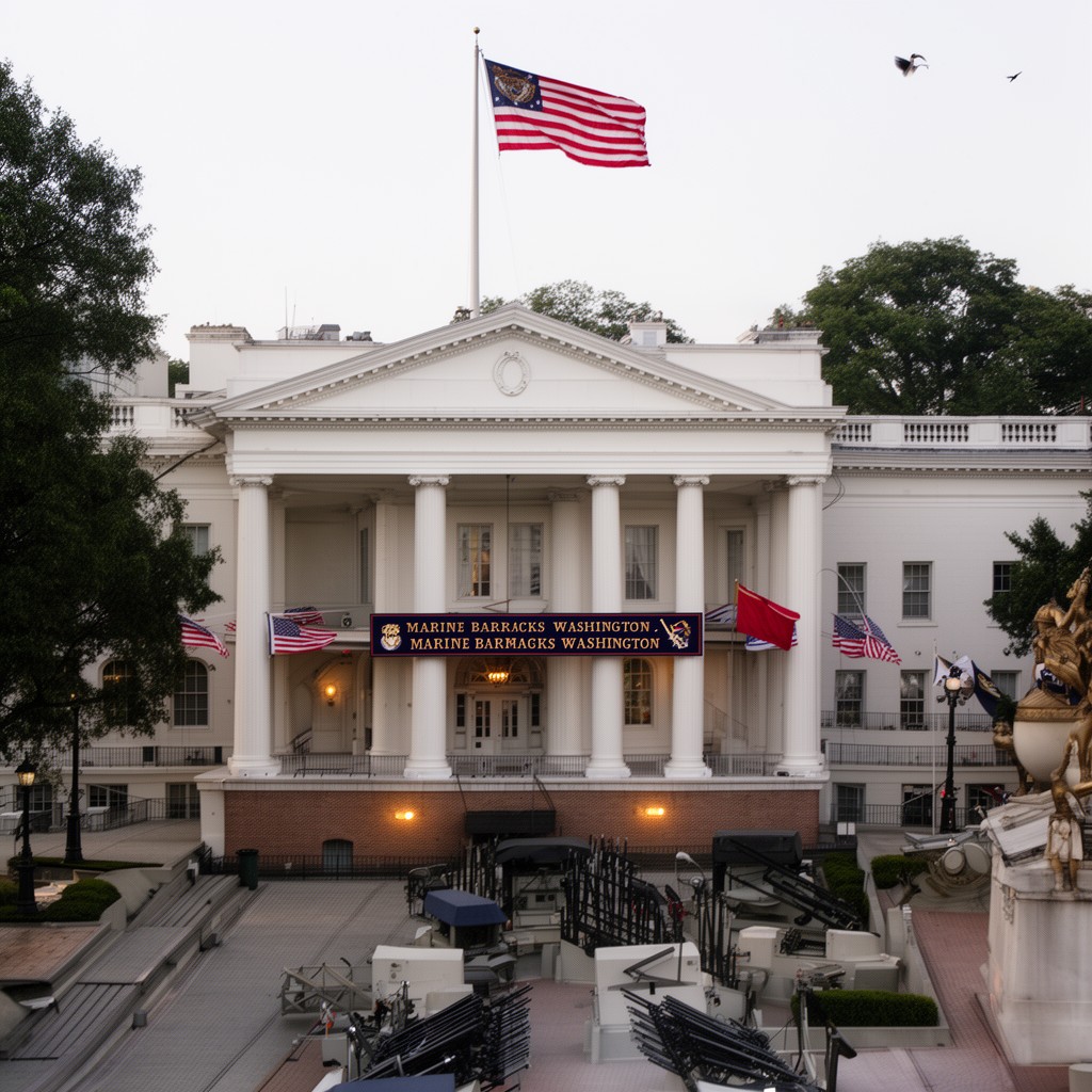 AI-generated illustration of Marine Barracks Washington