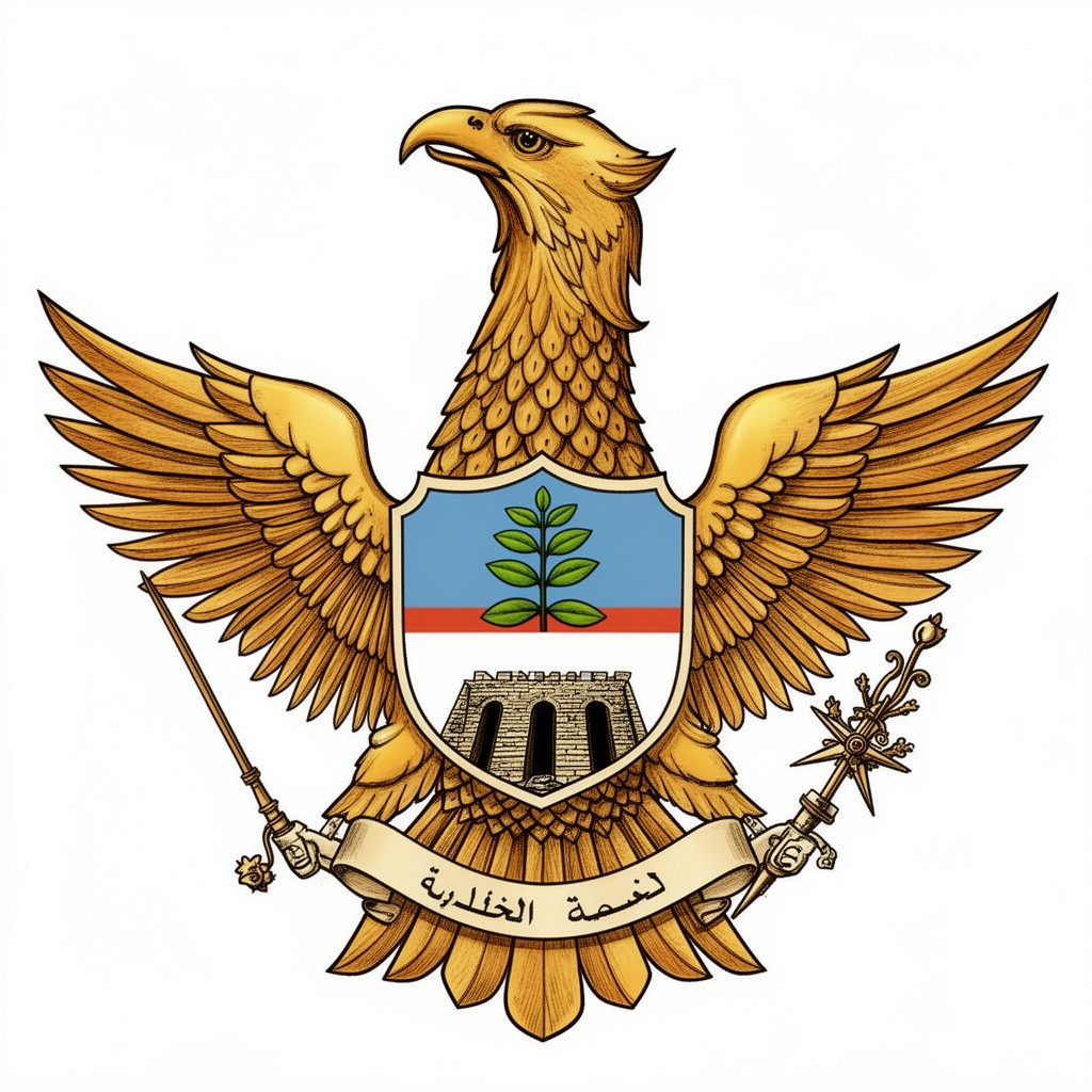 AI-generated illustration of Coat of arms of Yemen