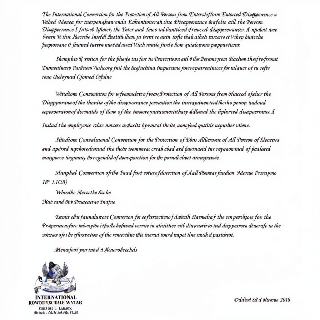 AI-generated illustration of International Convention for the Protection of All Persons from Enforced Disappearance