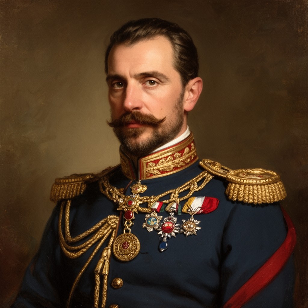 AI-generated illustration of King Umberto I of Italy
