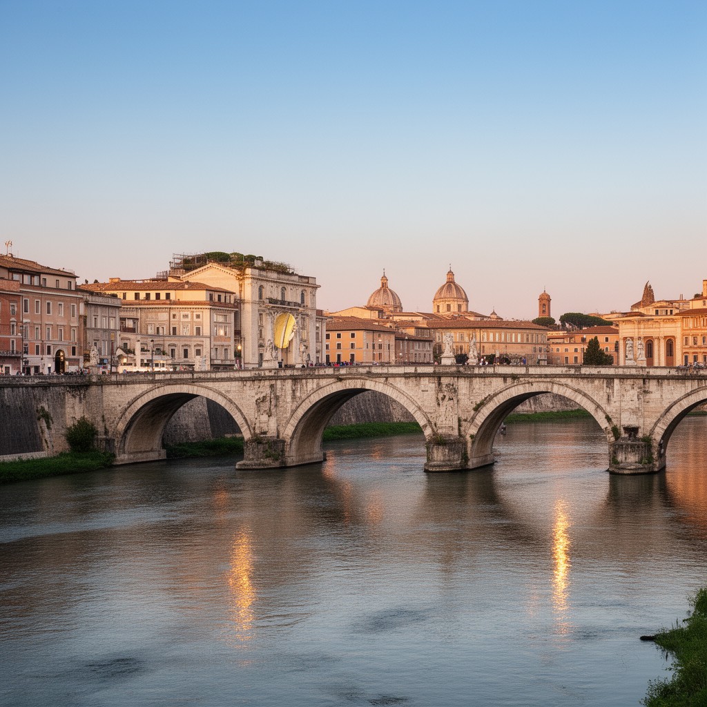 AI-generated illustration of Milvian Bridge