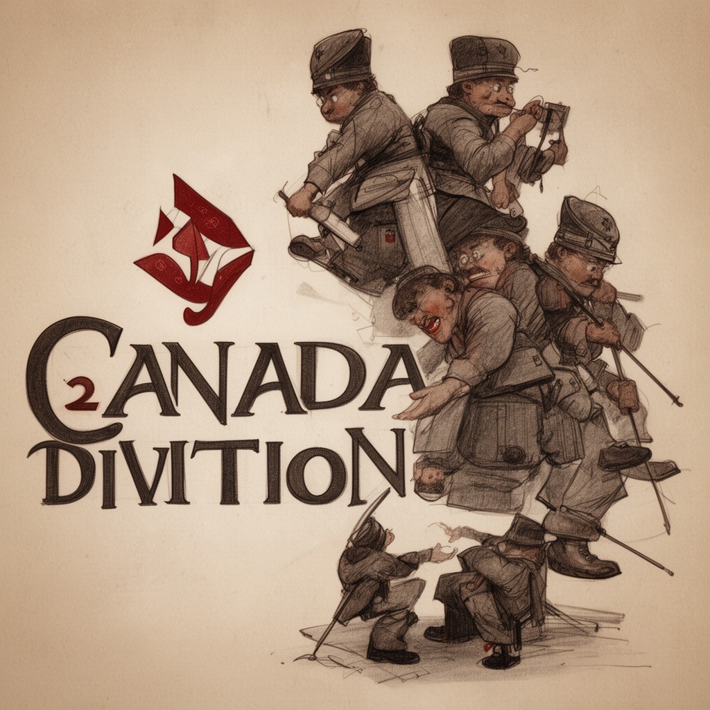 AI-generated illustration of 2nd Canadian Division