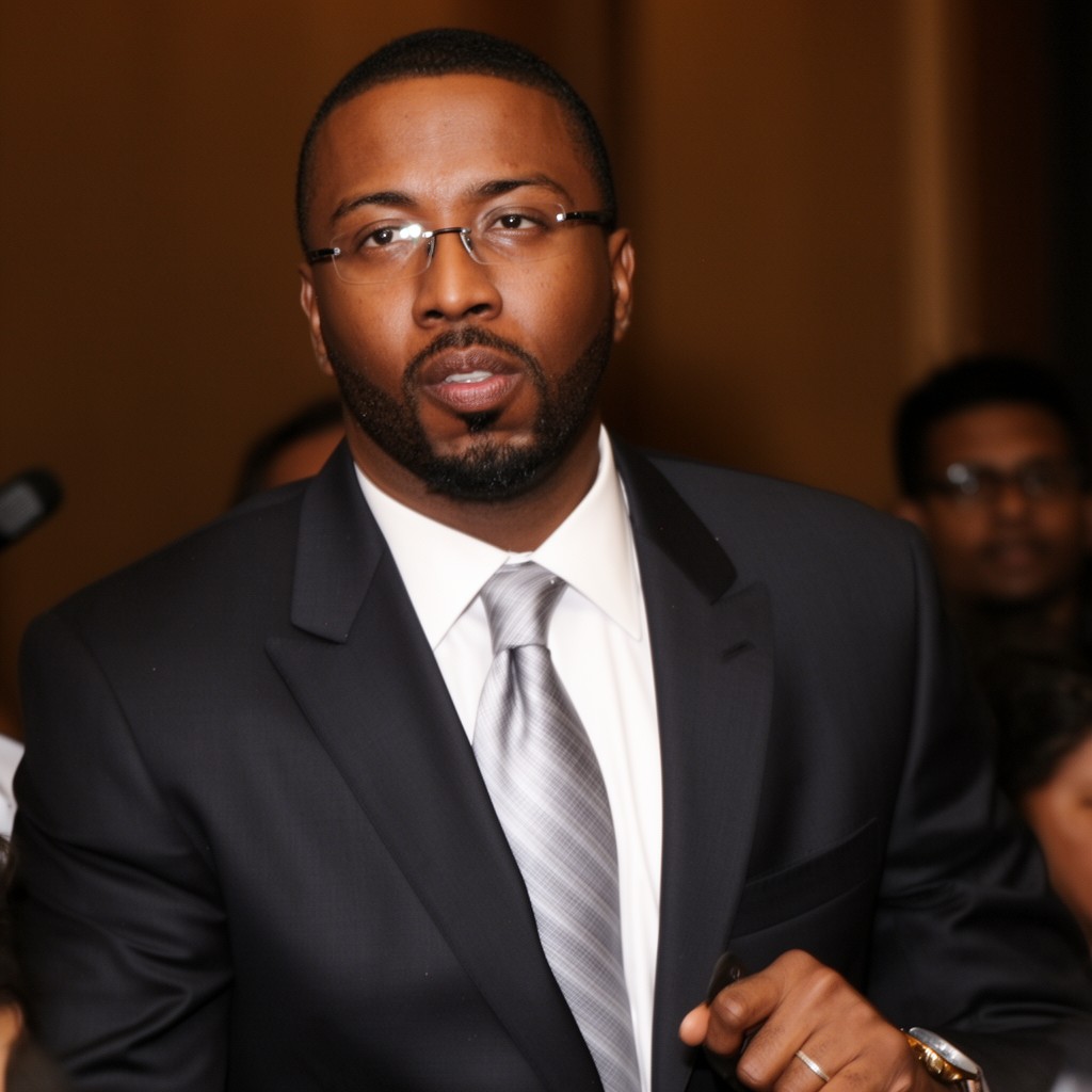 AI-generated illustration of Kwame Kilpatrick