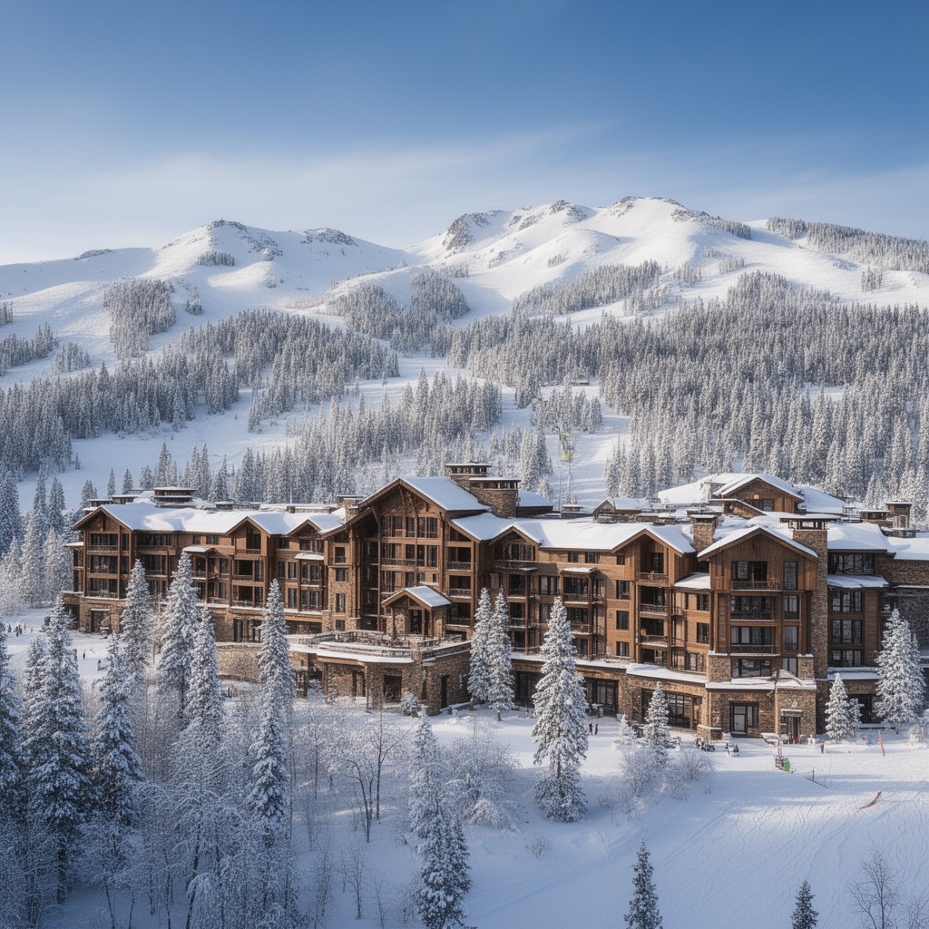 AI-generated illustration of Stein Eriksen Lodge