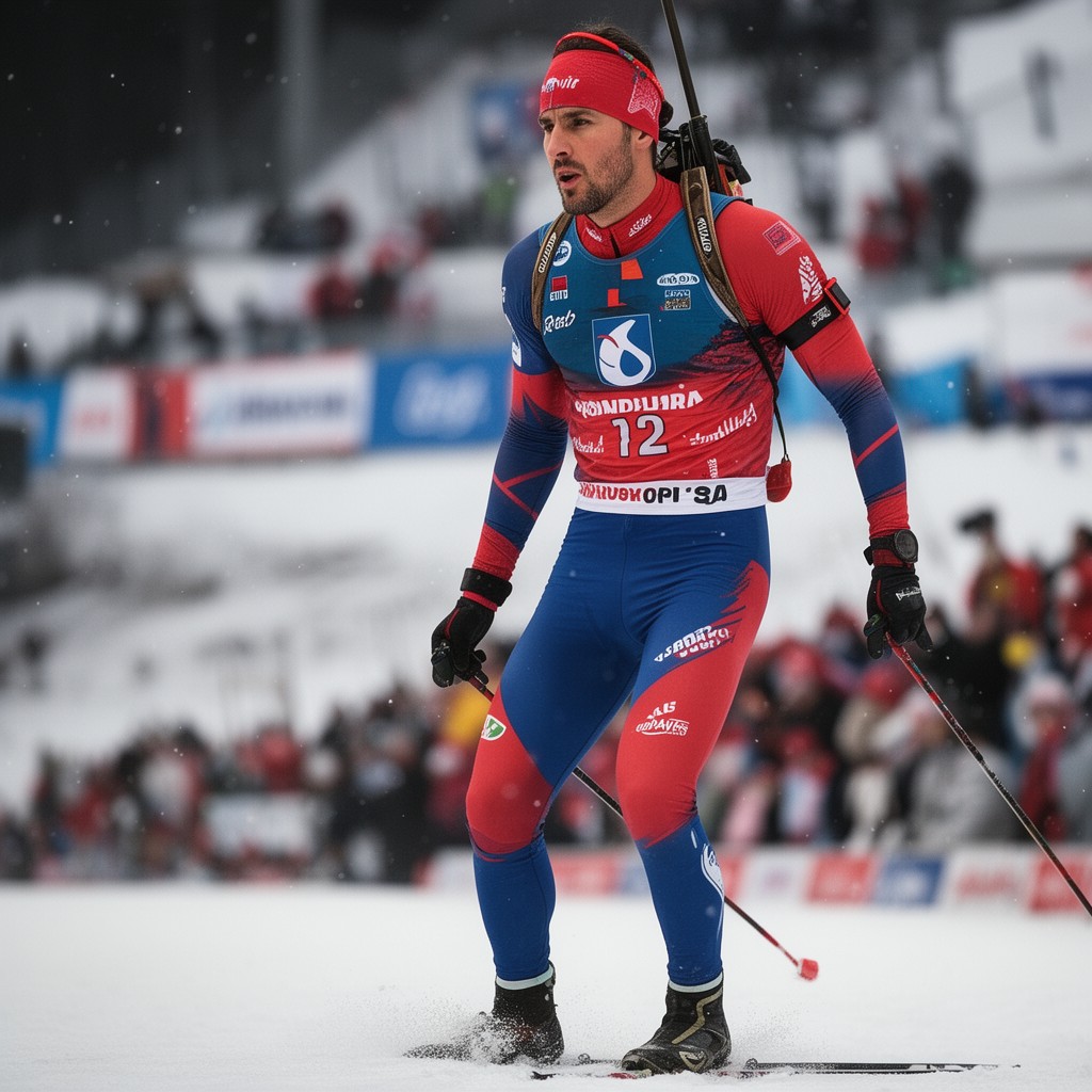 AI-generated illustration of Ole Einar Bjørndalen