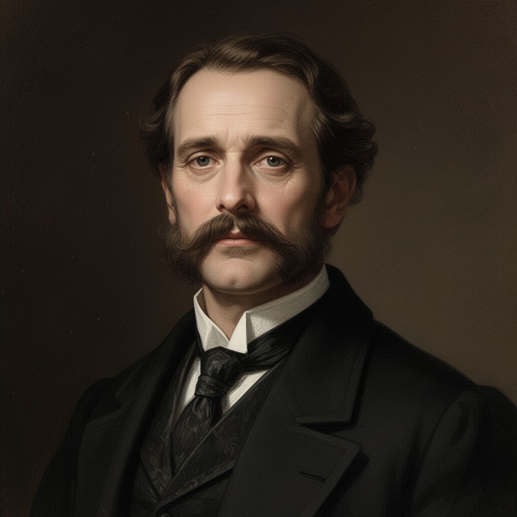 AI-generated illustration of Henry Irving