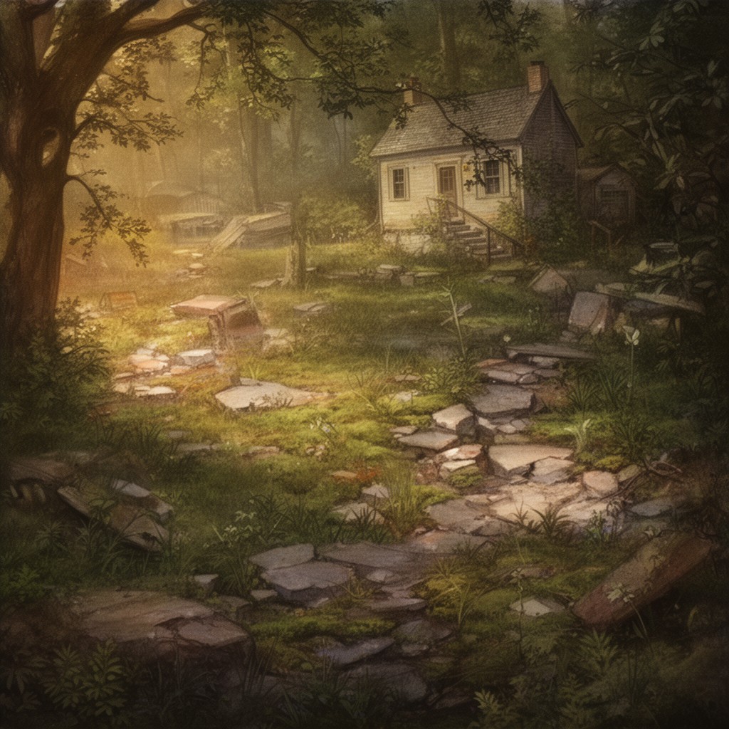 AI-generated illustration of Mosses from an Old Manse