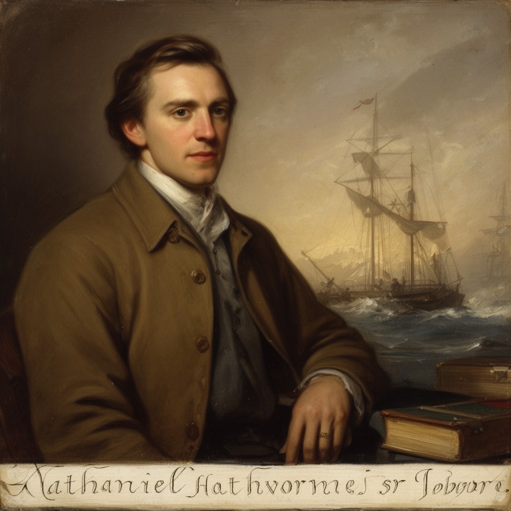 AI-generated illustration of Nathaniel Hathorne Sr.
