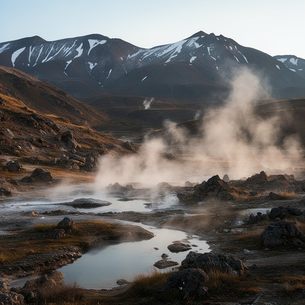 AI-generated illustration of Valley of Geysers region